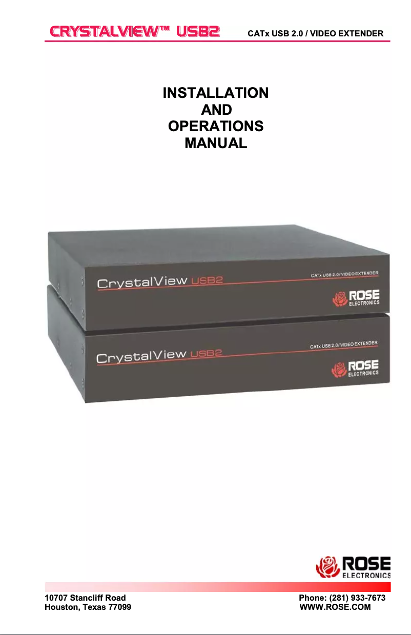 Image de la première page du manuel de l'appareil CRK-4VH4U2TP-330