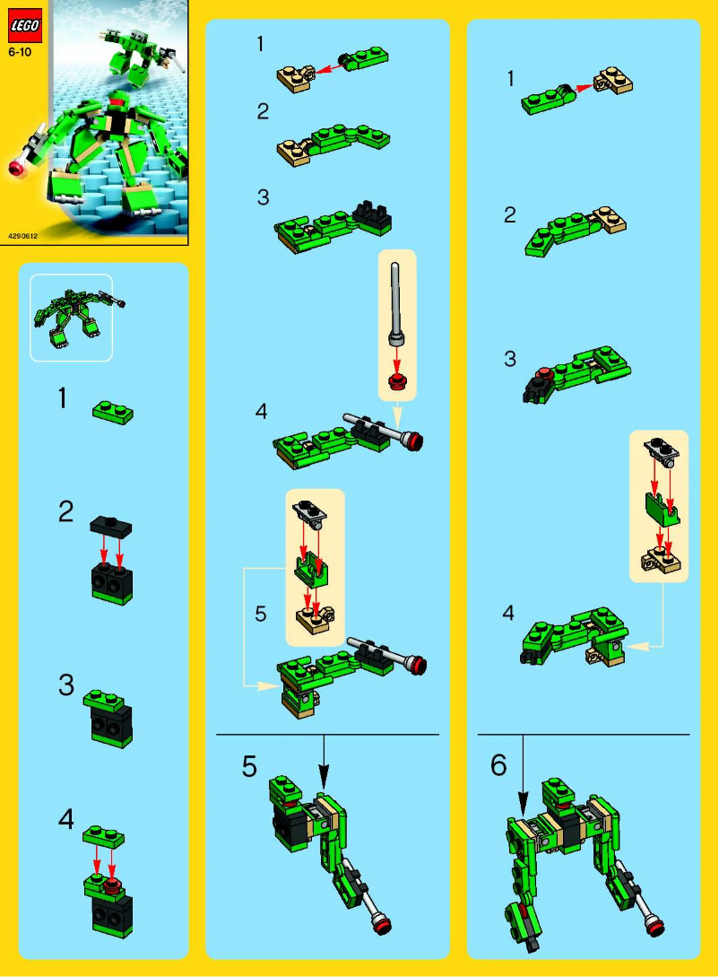 Page 1 de la notice Manuel utilisateur Lego Robots
