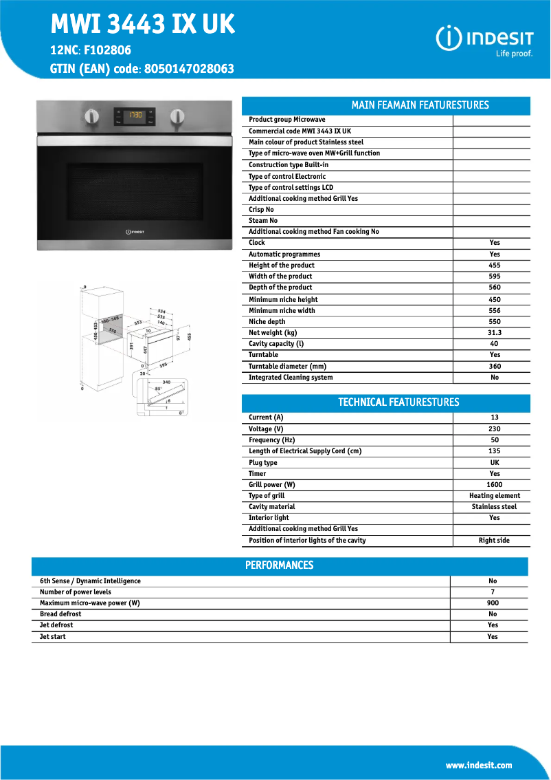 Imagen de la primera página del manual del dispositivo MWI 3443 IX