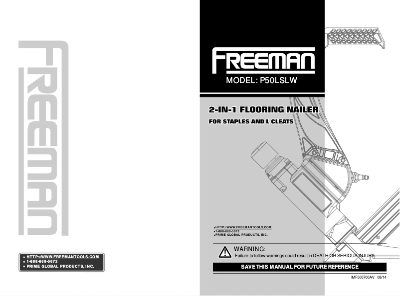 Page n°1 - Manuel utilisateur Freeman P50LSLW