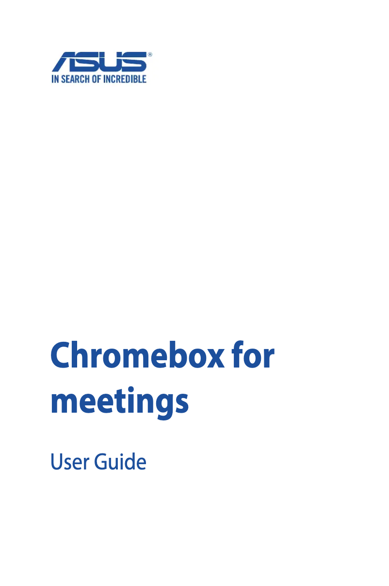 Image de la première page du manuel de l'appareil Chromebox M106U