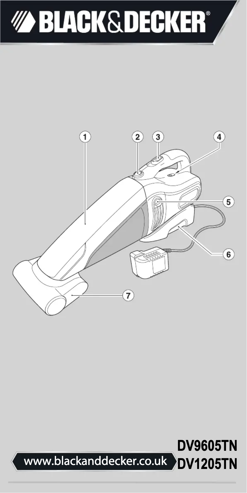 Imagen de la primera página del manual del dispositivo Dustbuster DV9605TN