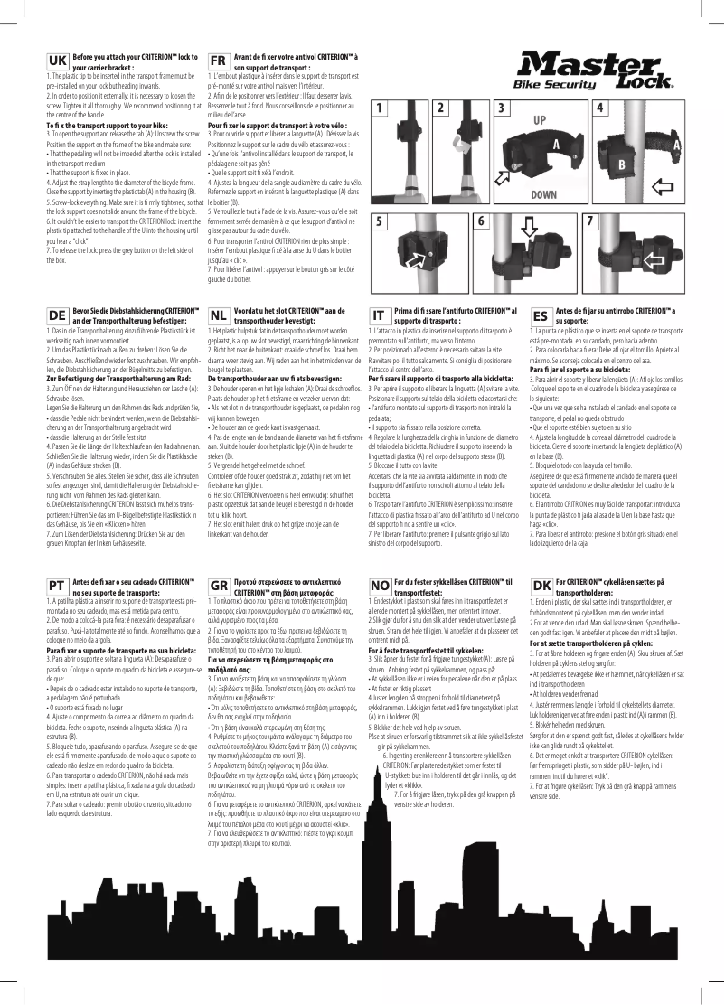 Page n°1 - Manuel utilisateur Master Lock 8238