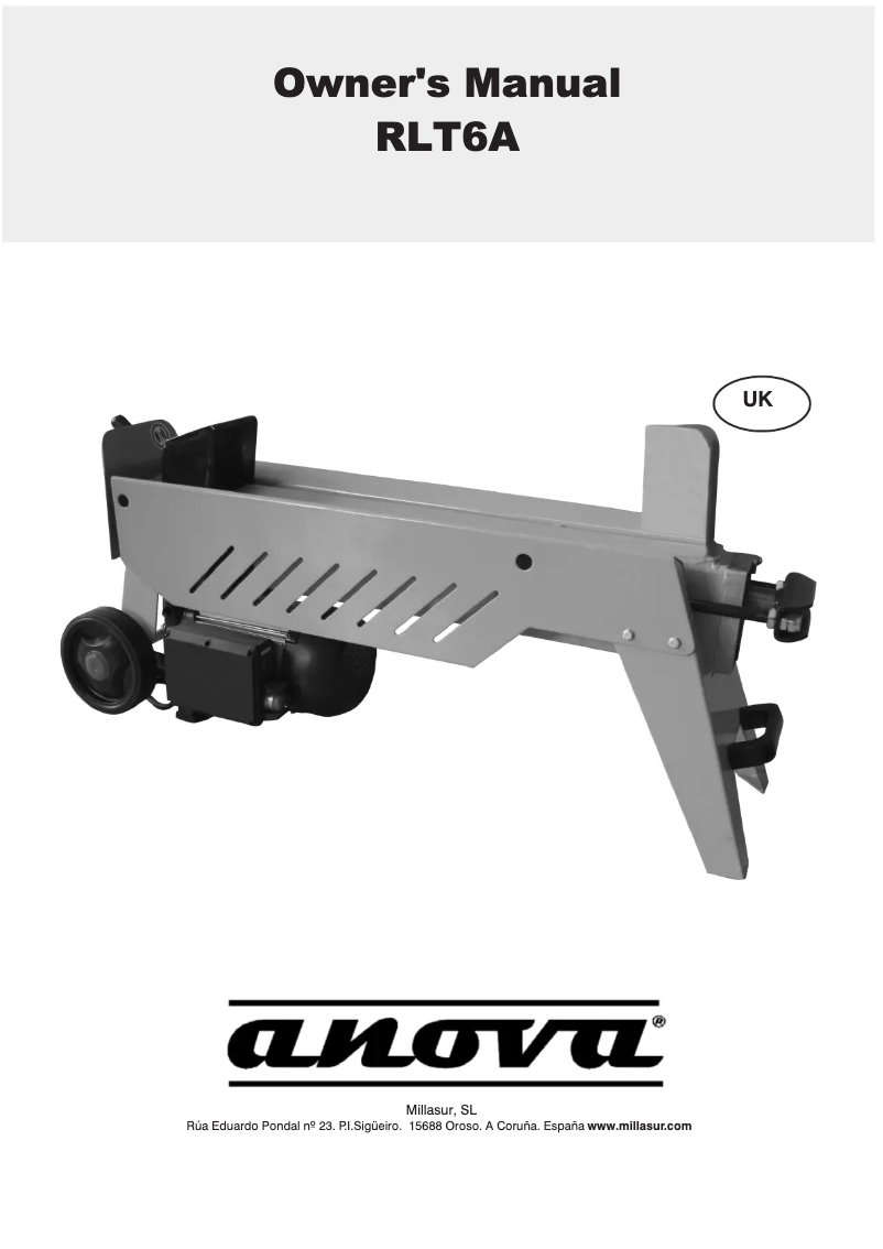 Page 1 de la notice Manuel utilisateur Anova RLT6A