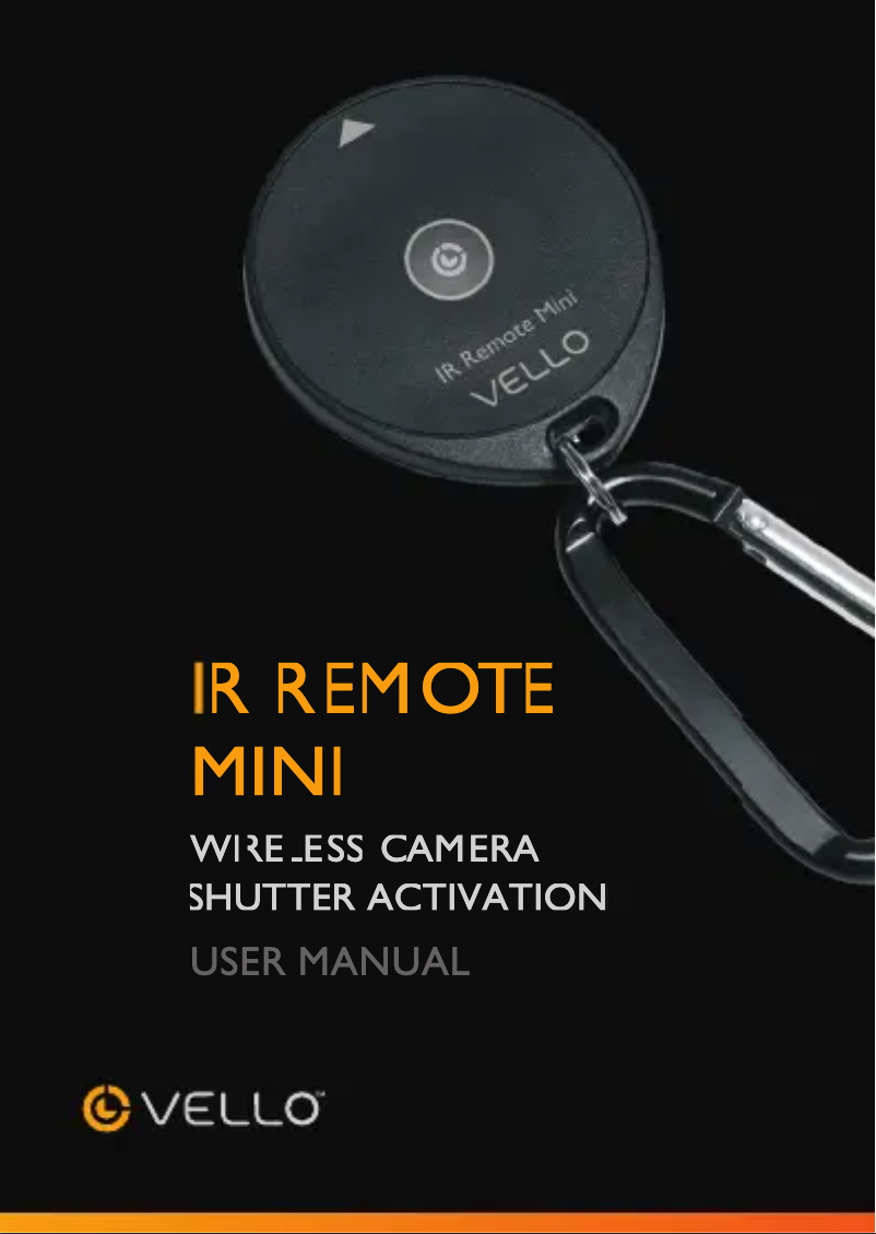 Page 1 de la notice Manuel utilisateur Vello IRM-O