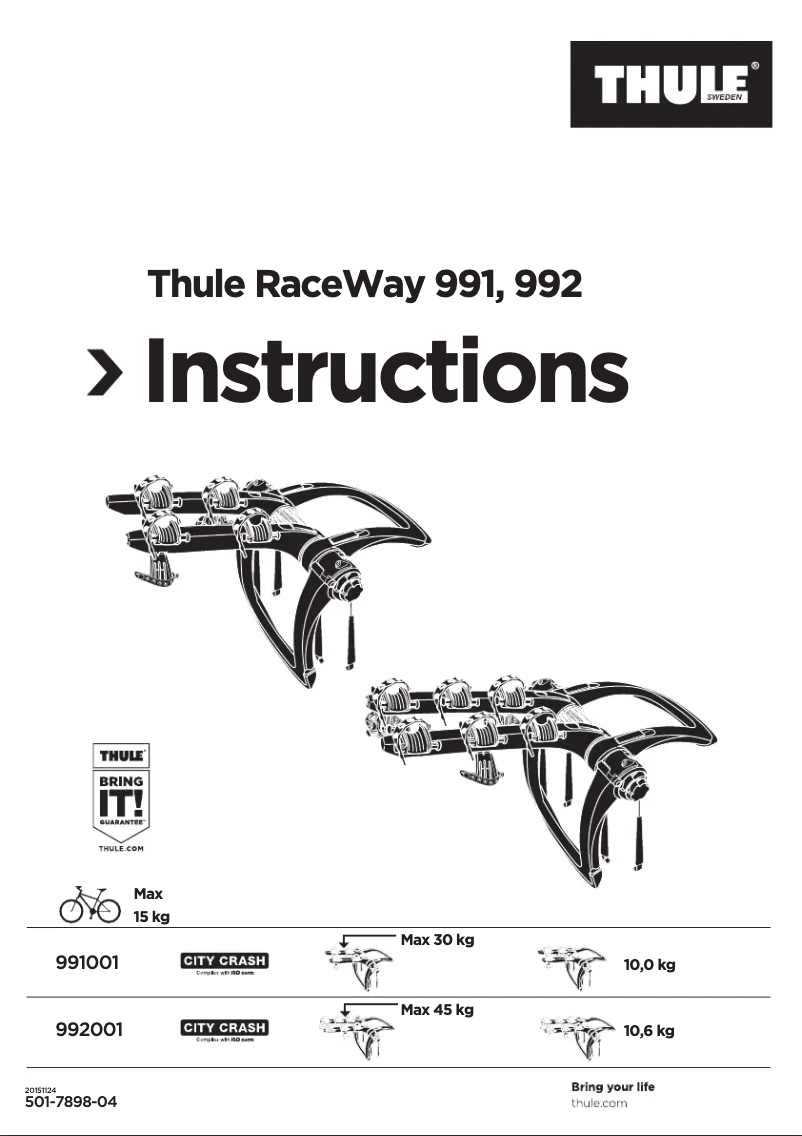 Image de la première page du manuel de l'appareil RaceWay 992