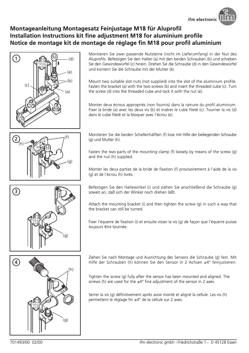 Page 1 de la notice Manuel utilisateur IFM E20868