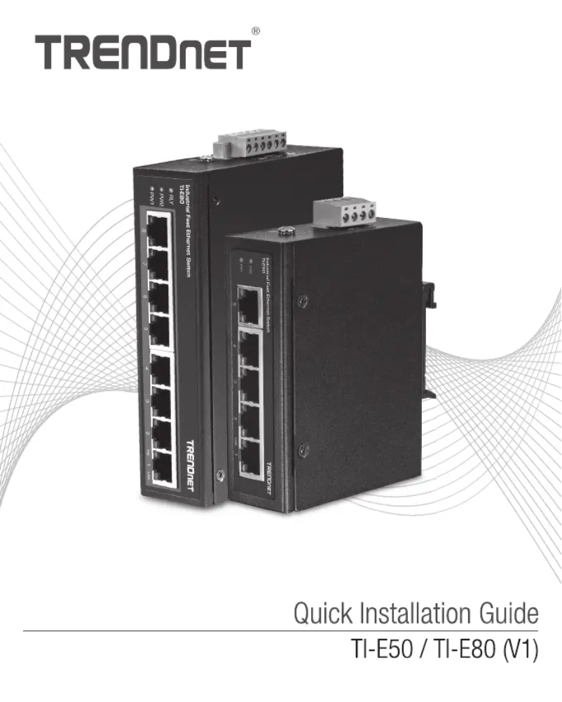 Page 1 de la notice Manuel utilisateur TRENDnet TI-ELC50