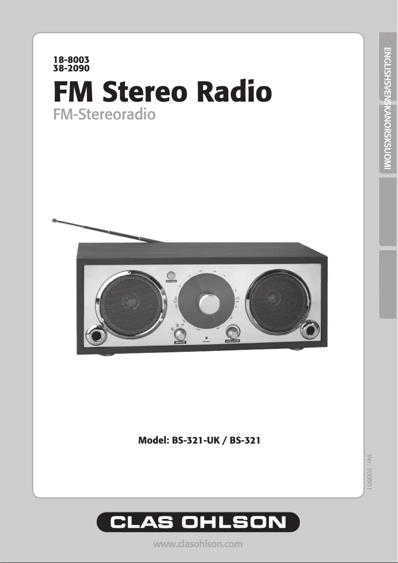 Imagen de la primera página del manual del dispositivo BS-321