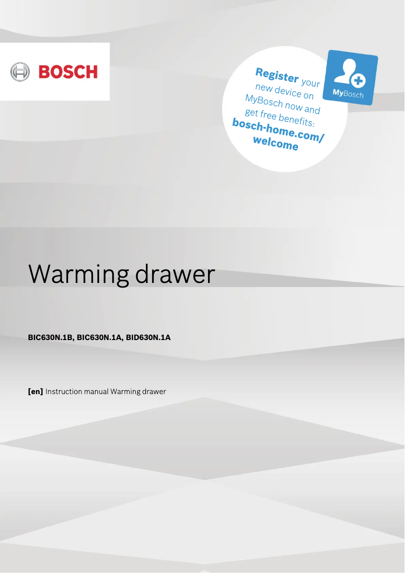 Page n°1 - Manuel utilisateur Bosch BIC630NB1A