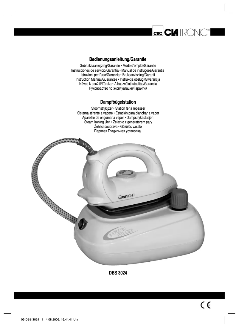 Image de la première page du manuel de l'appareil DBS 3024