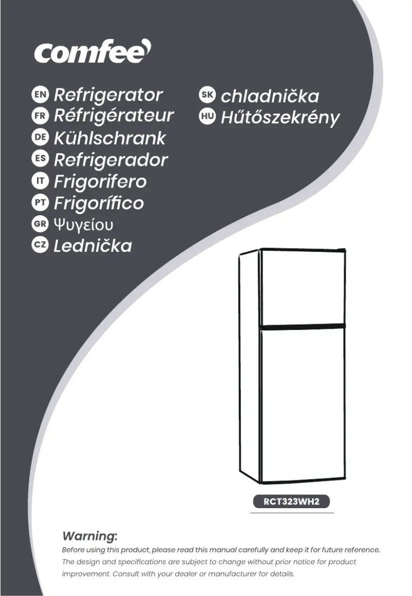 Page n°1 - Manuel utilisateur Comfee RCT323WH2