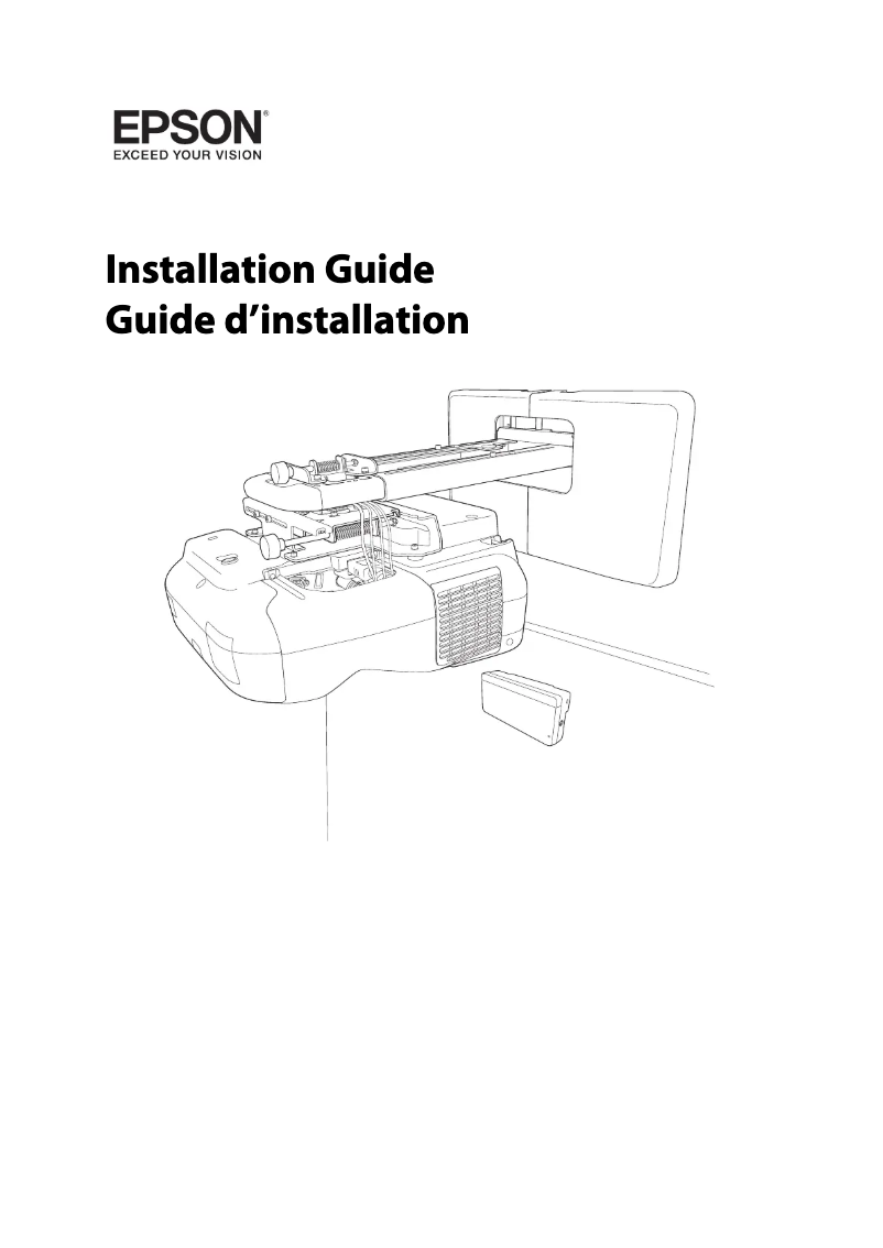 Página 1 del manual Guía de instalación Epson PowerLite 485W