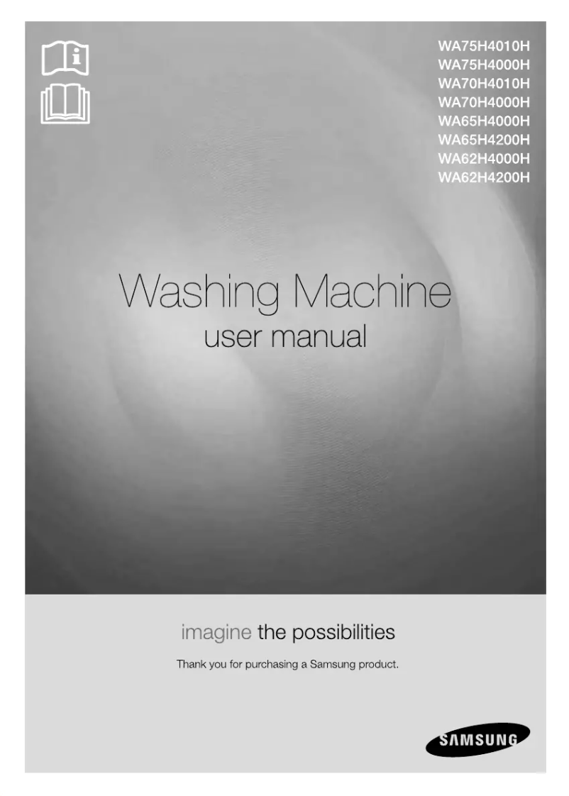 Page 1 de la notice Manuel utilisateur Samsung WA75H4000HA