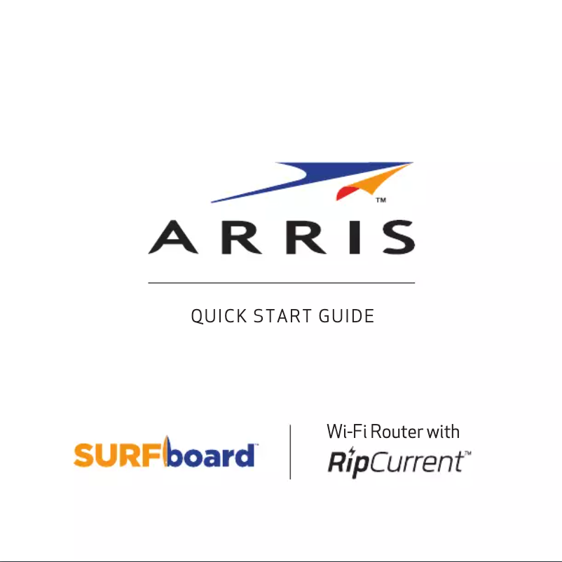 Page 1 de la notice Guide de démarrage rapide Arris SURFboard SBR-AC1900P