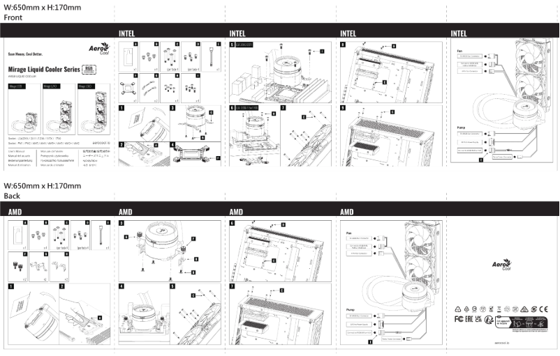 Page 1 de la notice Manuel utilisateur AeroCool Mirage L240