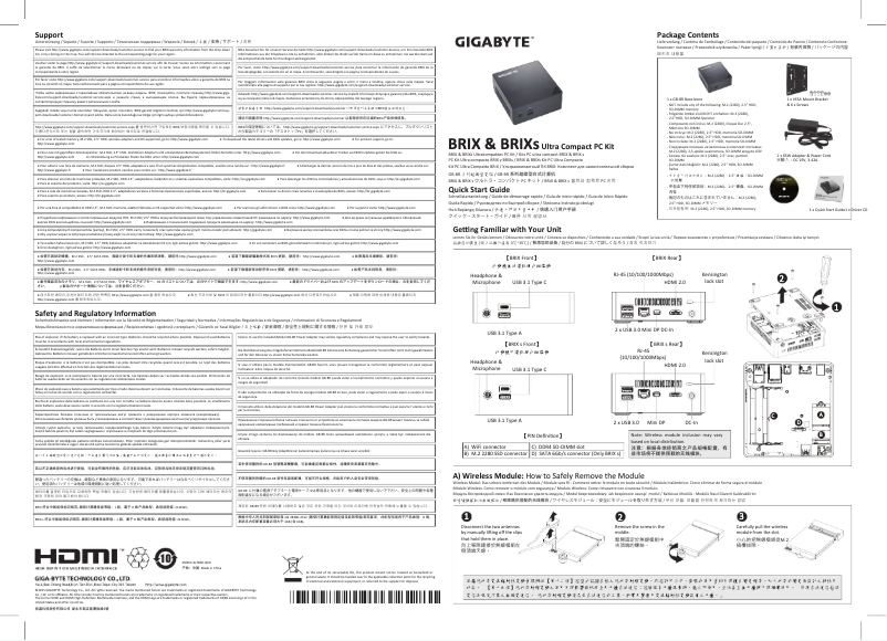 Page 1 de la notice Manuel utilisateur Gigabyte GB-BRi3-8130