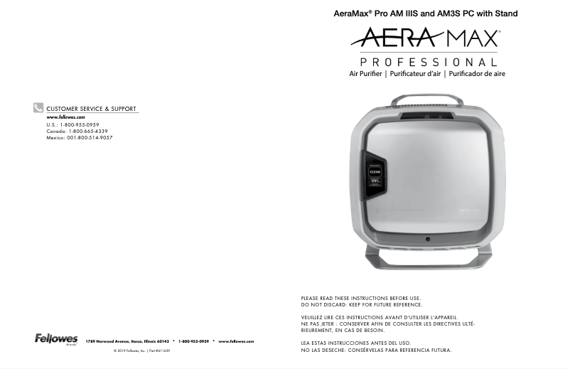 Image de la première page du manuel de l'appareil AeraMax PRO AM III