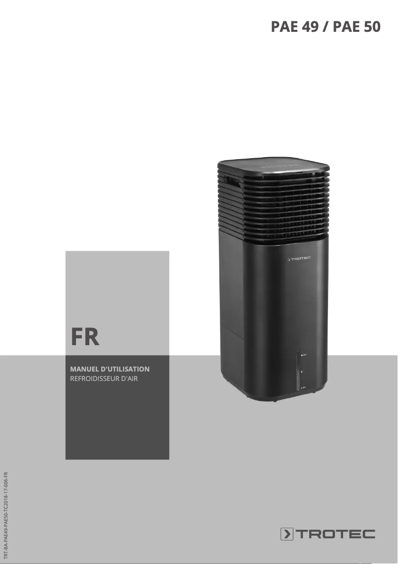 Page 1 de la notice Manuel utilisateur Trotec PAE 49