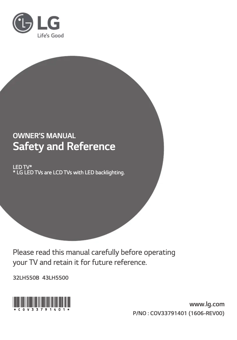 Página 1 del manual Manual de usuario LG 43LH5500