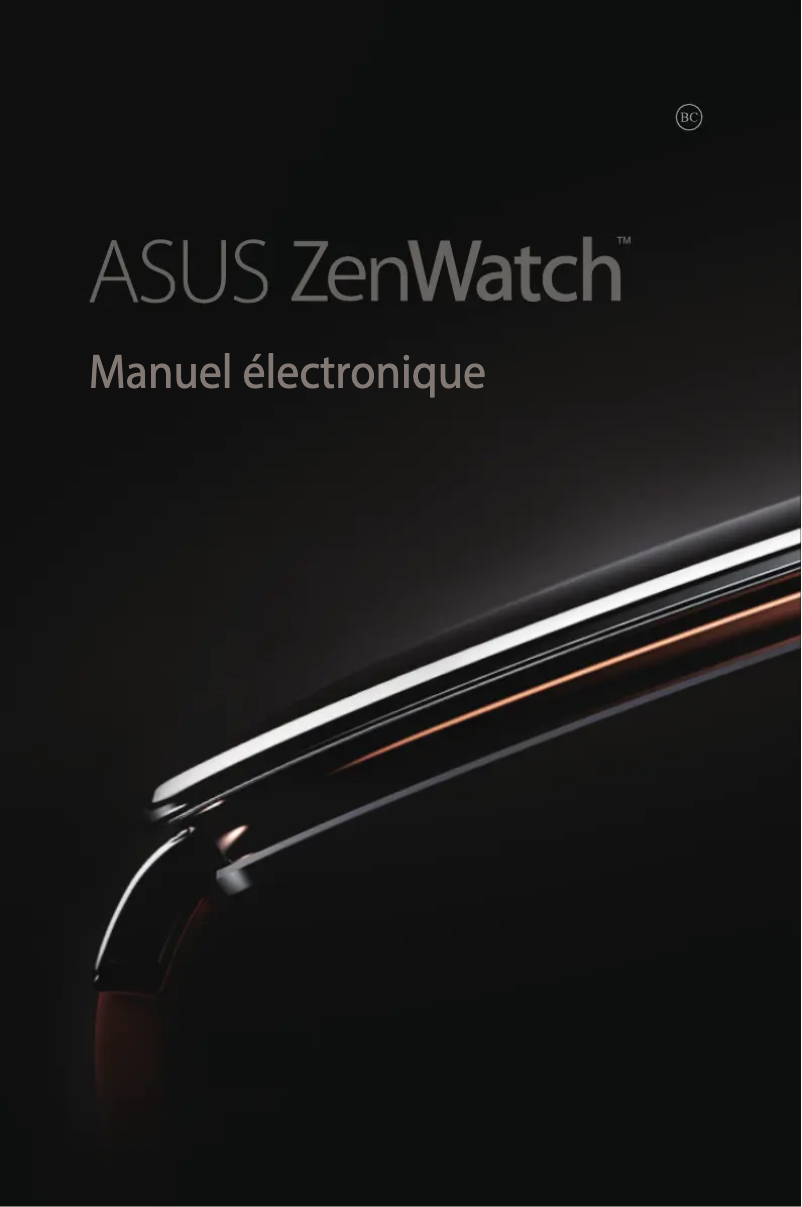 Page 1 de la notice Manuel utilisateur Asus ZenWatch