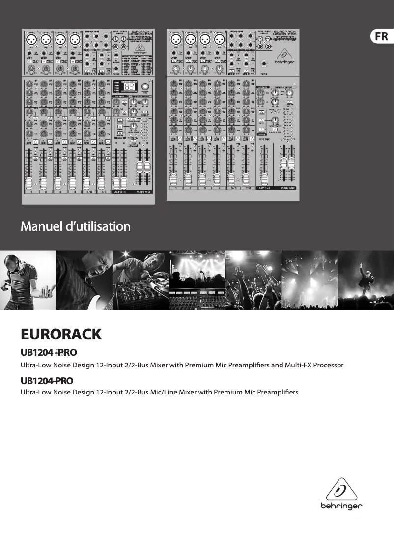 Image de la première page du manuel de l'appareil Eurorack UB1204-PRO