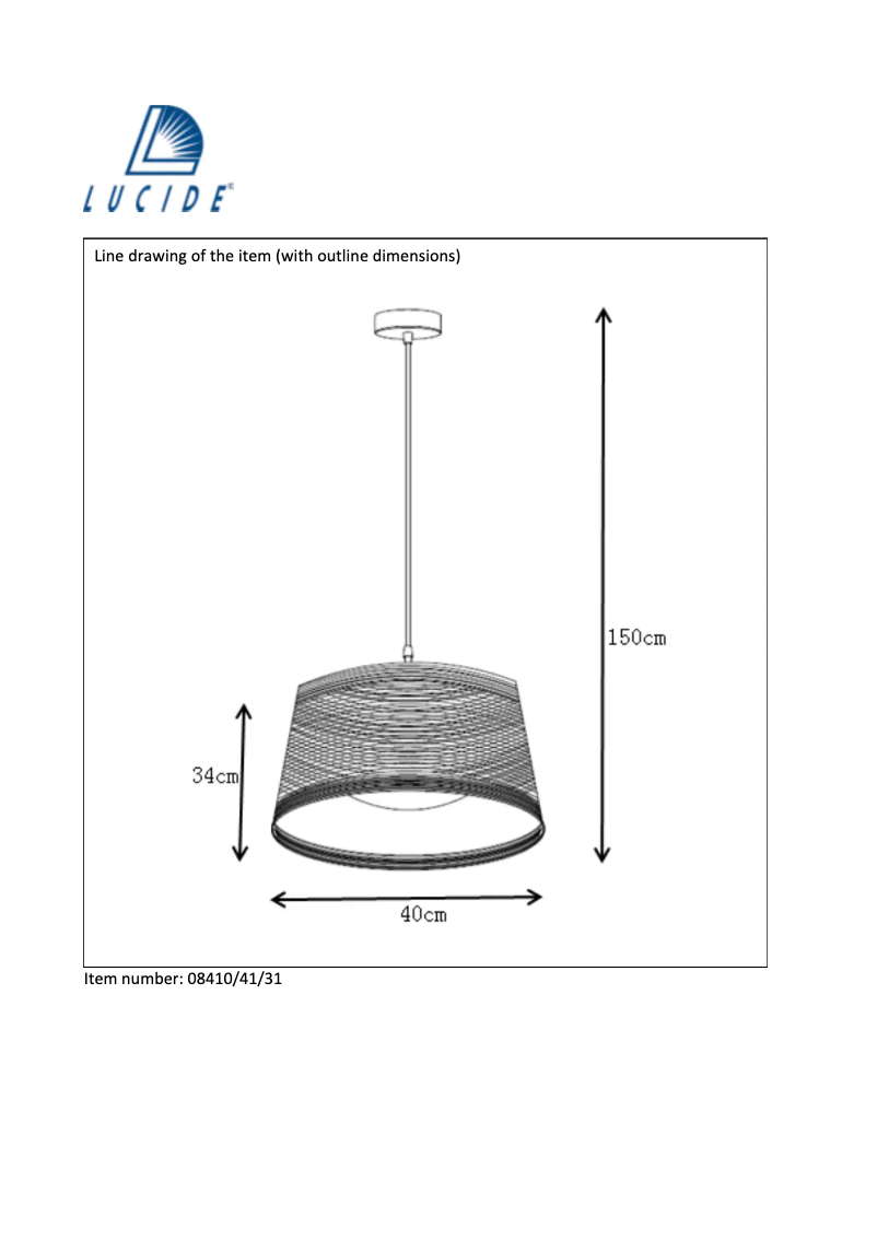 Page 1 de la notice Manuel utilisateur Lucide Fisel