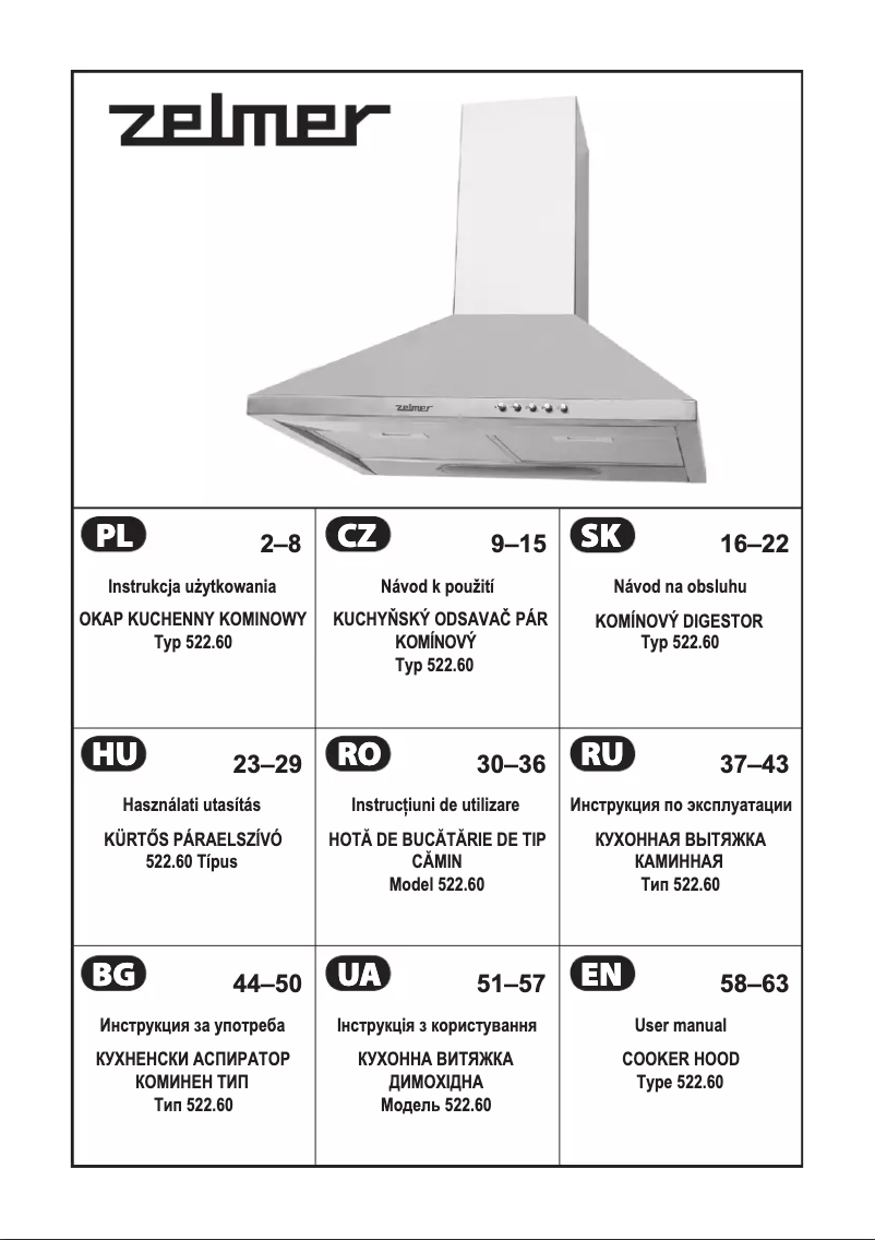 Page 1 de la notice Manuel utilisateur Zelmer 522.60