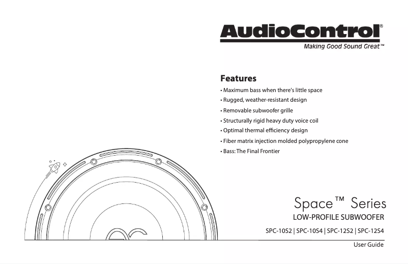Page 1 de la notice Manuel utilisateur AudioControl Space SPC-10S4