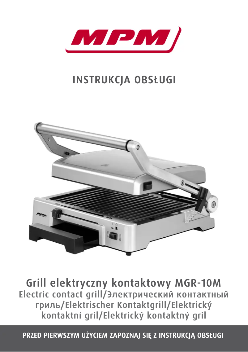 Image de la première page du manuel de l'appareil MGR-10M