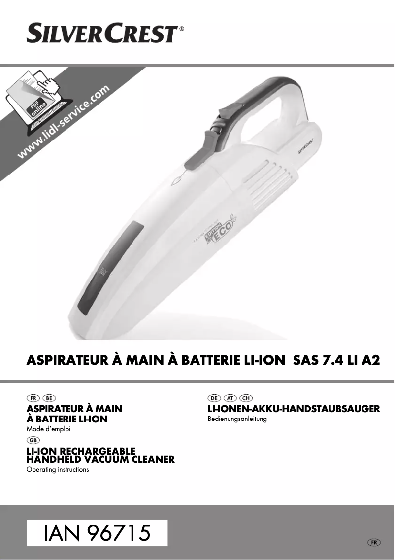 Página 1 del manual Manual de usuario SilverCrest SAS 7.4 LI A2