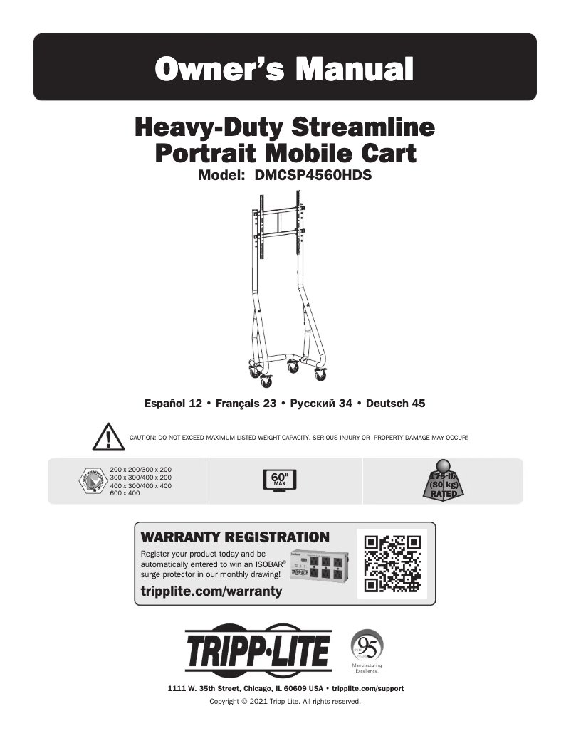 Página 1 del manual Manual de usuario Tripp Lite DMCSP4560HDS