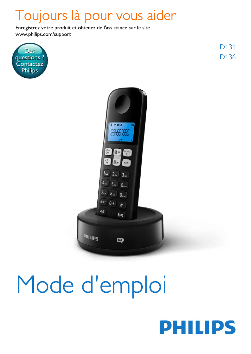 Page n°1 - Mode d'emploi Philips D1362B