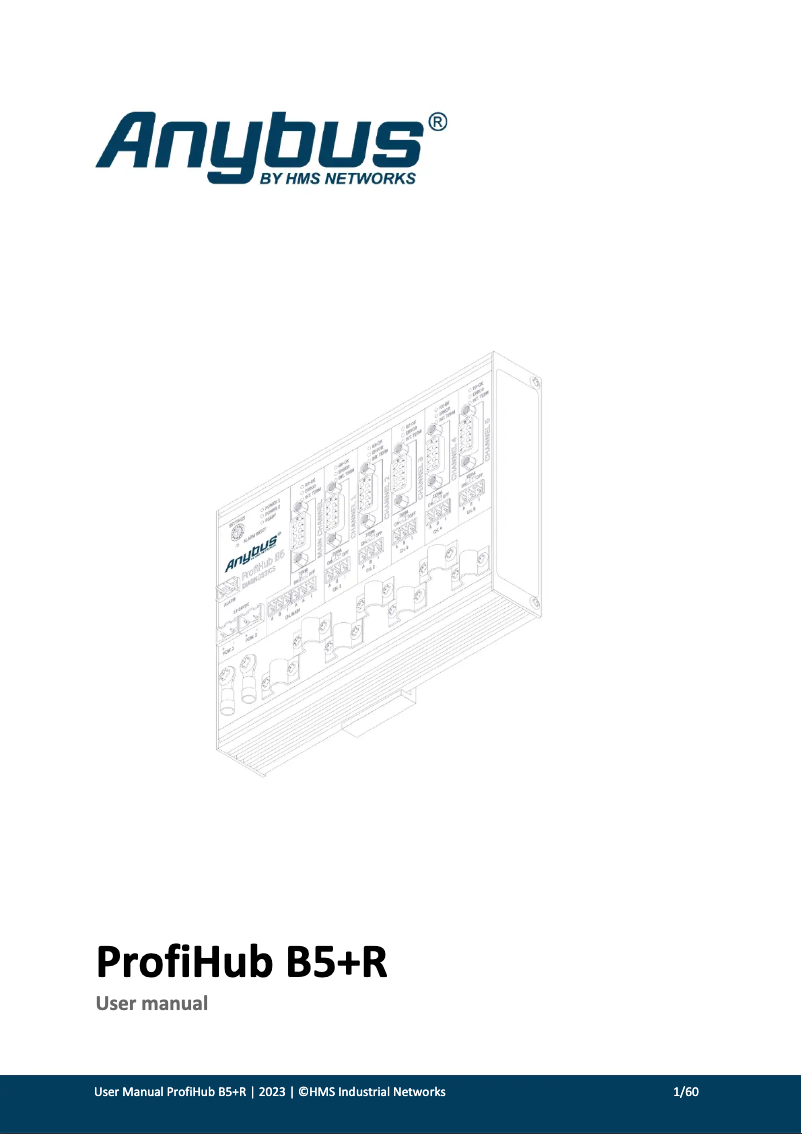 Page n°1 - Manuel utilisateur Anybus ProfiHub B5+R