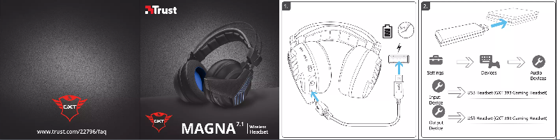 Page 1 de la notice Manuel utilisateur Trust Magna Wireless GXT 393