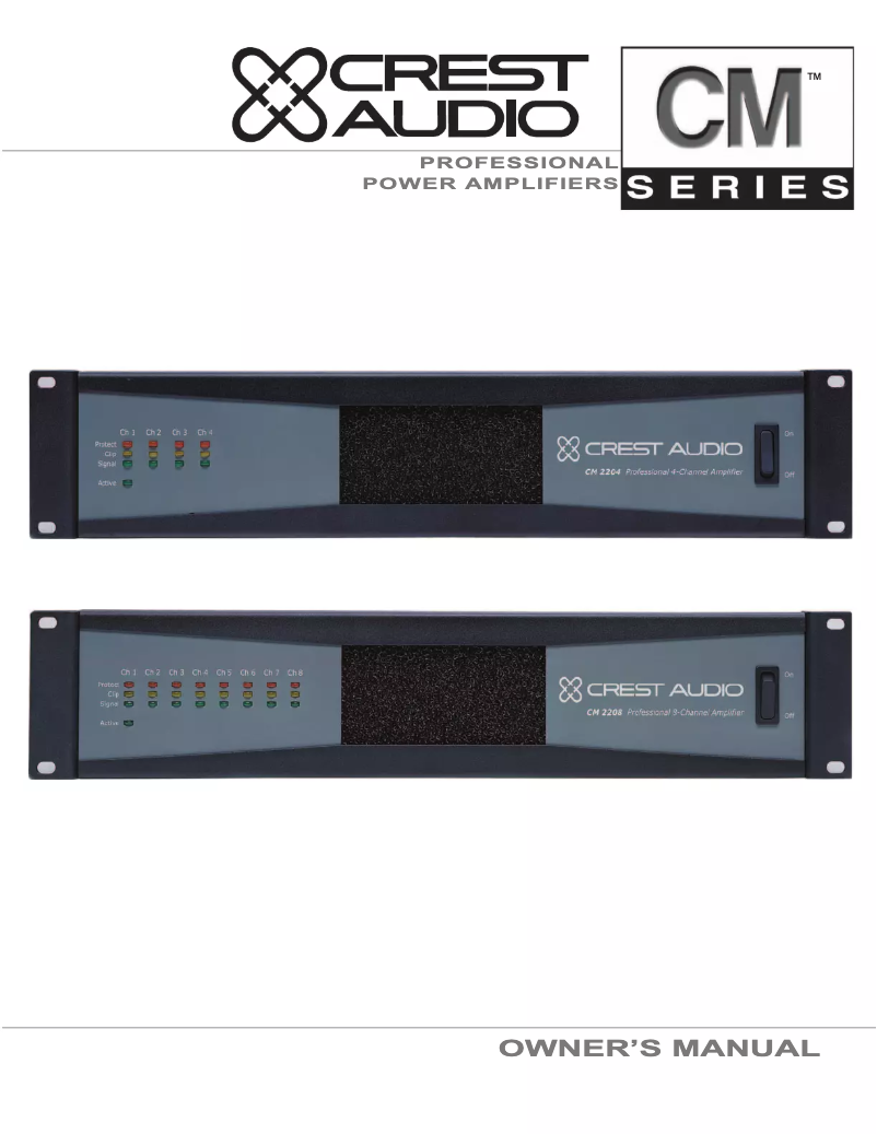 Page n°1 - Manuel utilisateur Crest Audio CM 2208