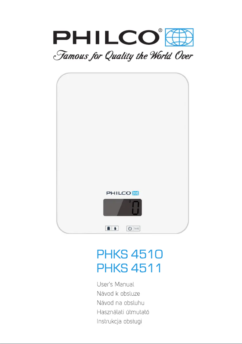 Page n°1 - Manuel utilisateur Philco PHKS 4511