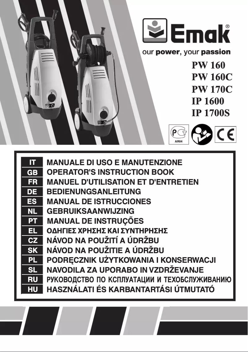 Page 1 de la notice Manuel utilisateur Emak IP 1700S