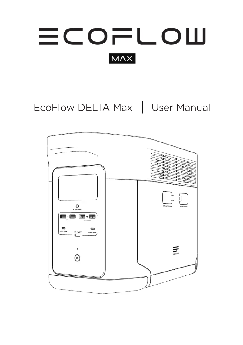 Page 1 de la notice Manuel utilisateur EcoFlow Delta Max 1600