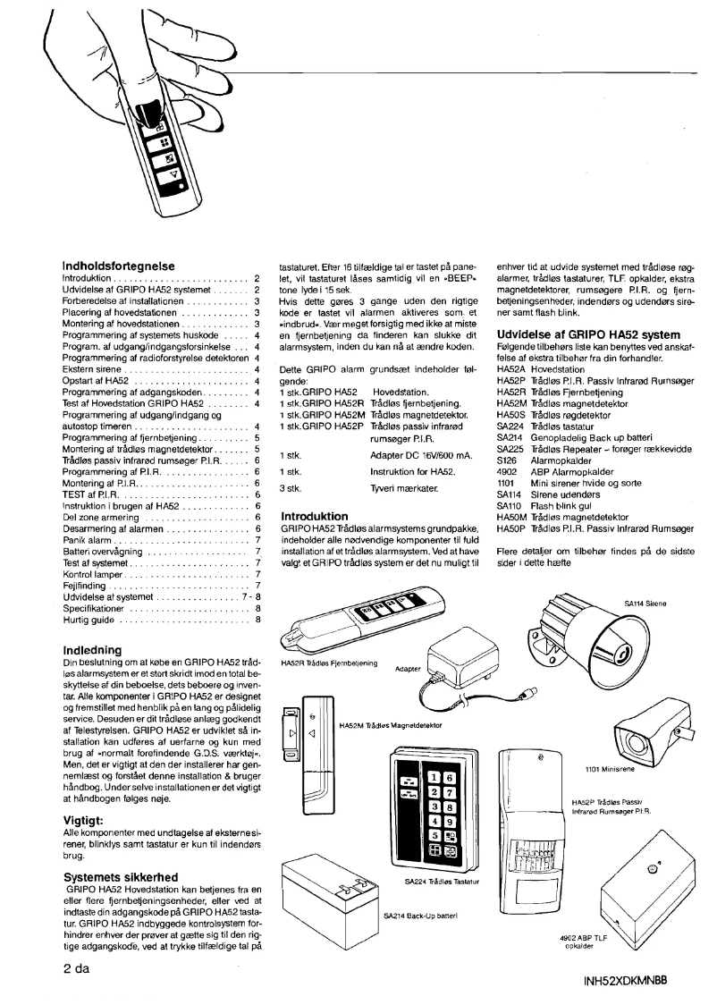 Imagen de la primera página del manual del dispositivo 5200