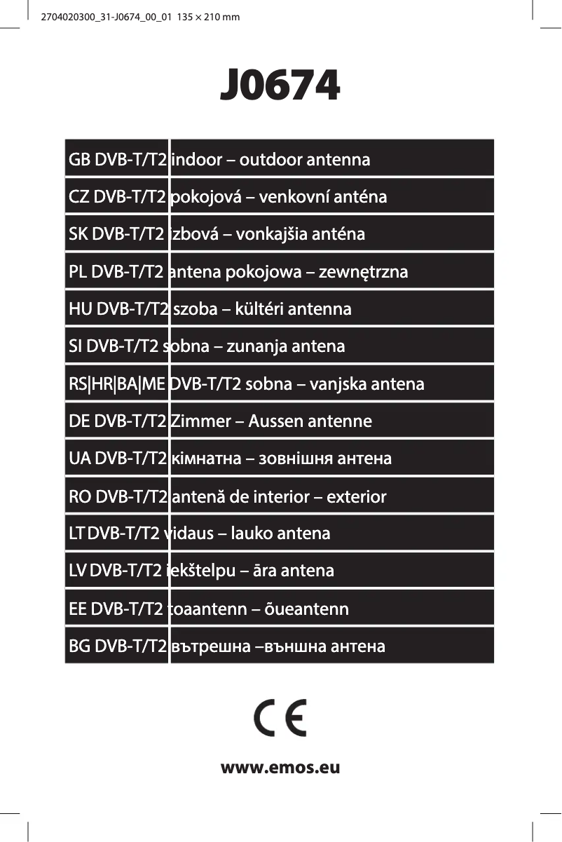 Página 1 del manual Manual de usuario Emos J0674