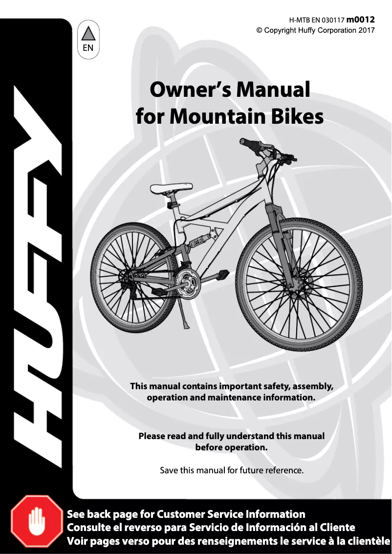Page 1 de la notice Manuel utilisateur Huffy 24" Nighthawk Boys Mountain Bike