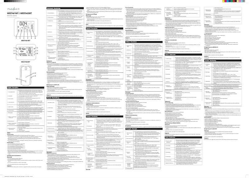 Page n°1 - Manuel utilisateur Nedis WEST402WT