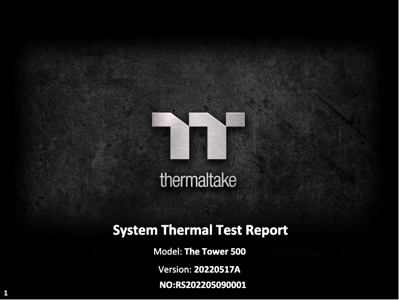 Page n°1 - Manuel utilisateur Thermaltake The Tower 500