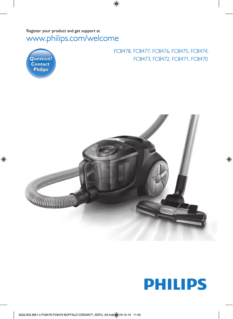 Imagen de la primera página del manual del dispositivo PowerPro Compact FC8477