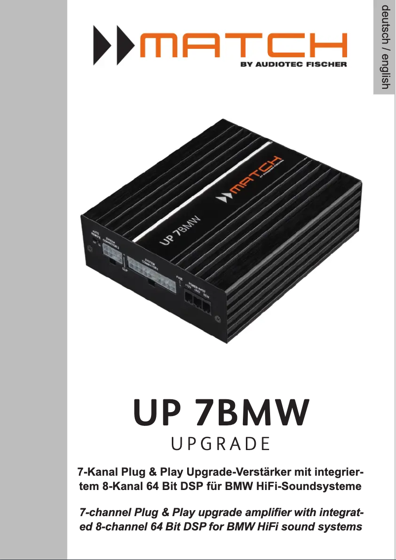 Página 1 del manual Manual de usuario Match UP 7BMW