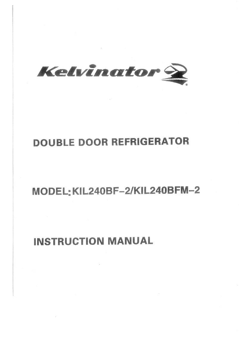 Page n°1 - Manuel utilisateur Kelvinator KIL240BFM-2