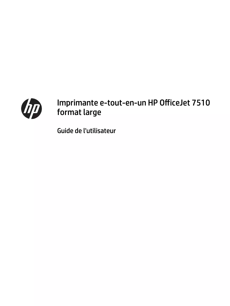 Page 1 de la notice Manuel utilisateur HP OfficeJet 7510