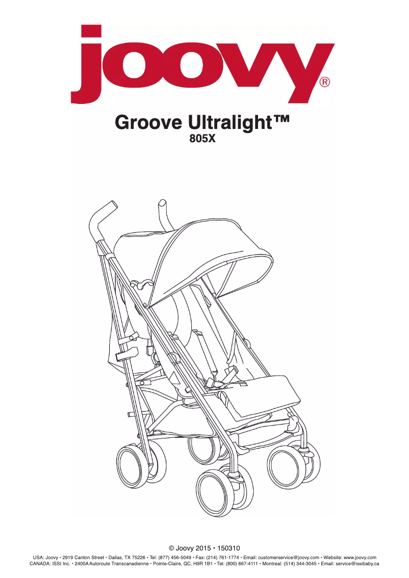 Page 1 de la notice Manuel utilisateur Joovy Grove Ultralight