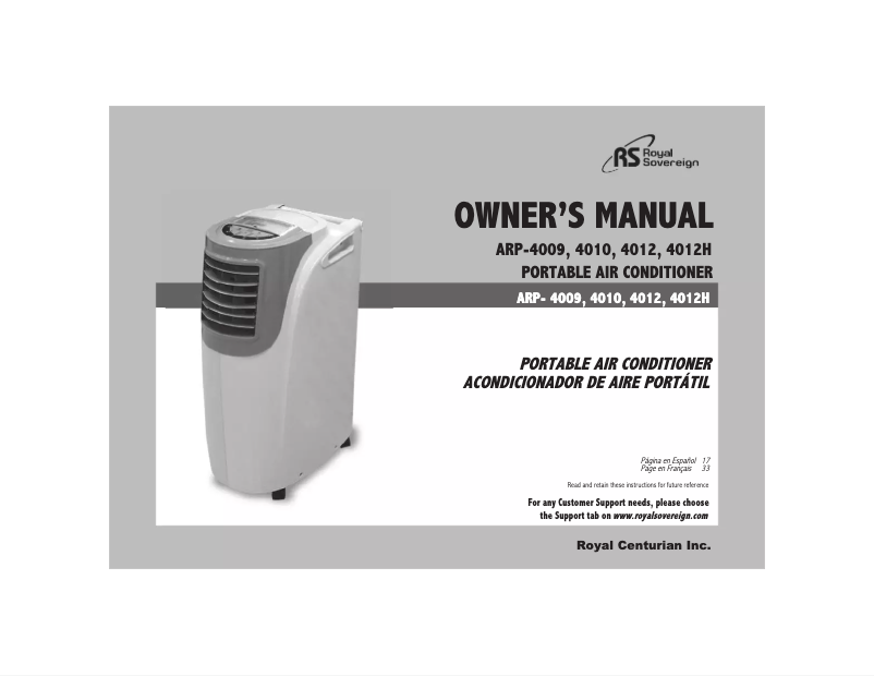 Image de la première page du manuel de l'appareil ARP-4012H